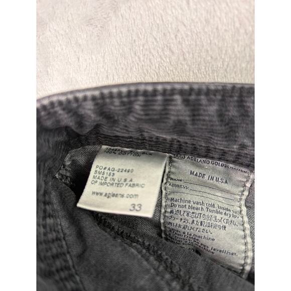 AG Adriano Goldschmied Dark Gray Corduroy Pants • Size 33 × 30 - Picture 4 of 8